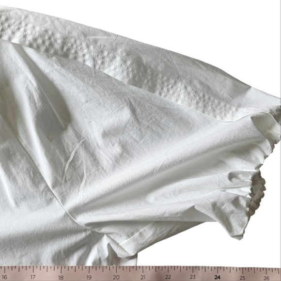 Marella Crop Oversized Cotton Puff Sleeve Blouse Size 4 - Picture 7 of 8